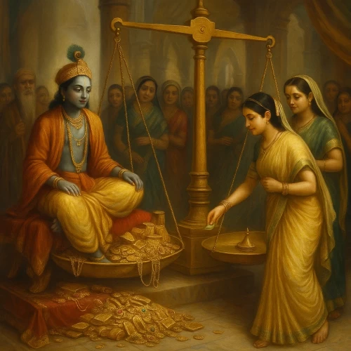 Lord Krishna tulabhara