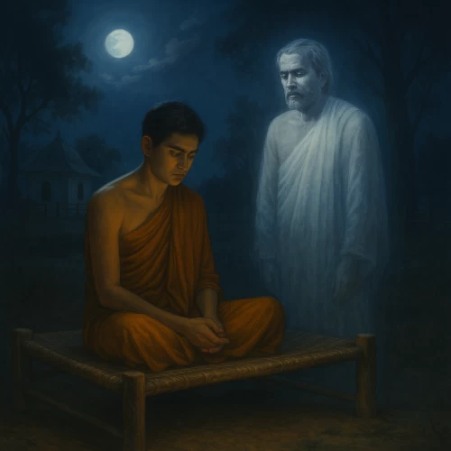Ramakrishna visits Vivekananda in a vision