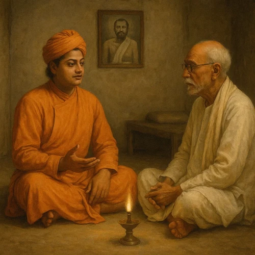 Swami Vivekananda in discussion